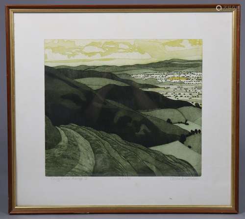 JOHN BRUNSDON (1933-2014). “Clwydian Range II”, coloured etc...