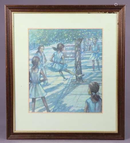 KIERAN McGORAN (1932-1990). Children playing in the park. Si...