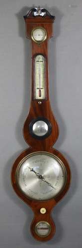 An early 19th century mahogany banjo barometer by T. Testi, ...