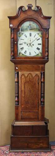 An early 19th century provincial longcase clock with 14” pai...