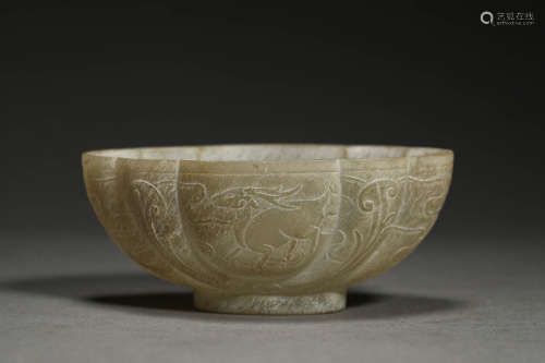 White jade bowl of Ming Dynasty