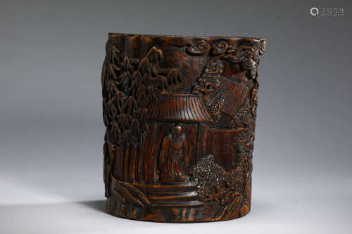 Chenxiang wooden pen holder in Qing Dynasty