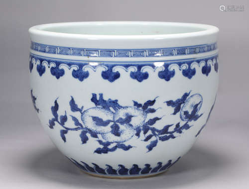 Qing Dynasty Yongzheng blue and white three multi picture VA...