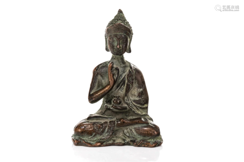 SMALL SOUTHEAST ASIAN BRONZE BUDDHA