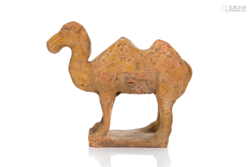 SMALL CHINESE TANG EARTHENWARE UNGLAZED CAMEL