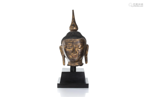 GILT WOOD THAI BUDDHA HEAD