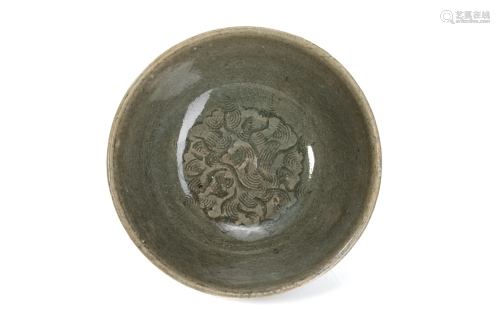 CHINESE CELADON GLAZED YAOZHOU WARE POTTERY BOWL