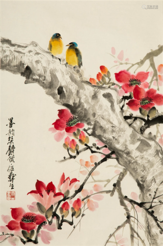 WU YISHENG (1929-2009), BIRDS AND FLOWERS
