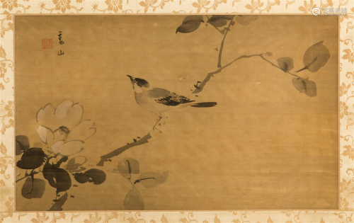 MURAKAMI IZAN (1867-1936), BIRD AND FLOWER