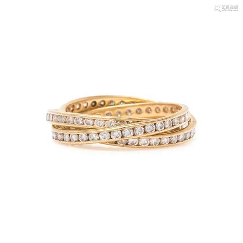 YELLOW GOLD AND DIAMOND RING