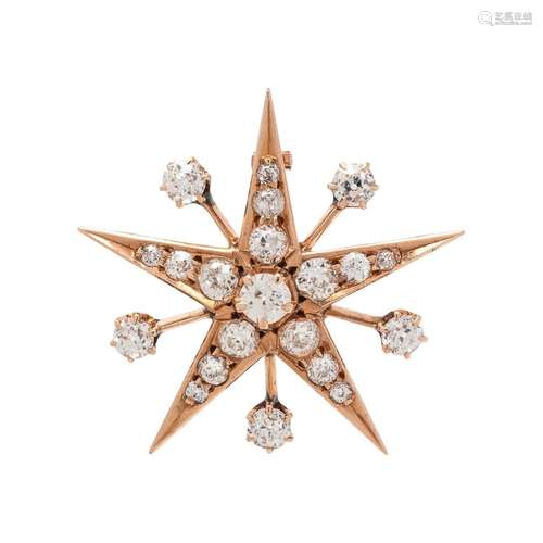 DIAMOND STAR BROOCH