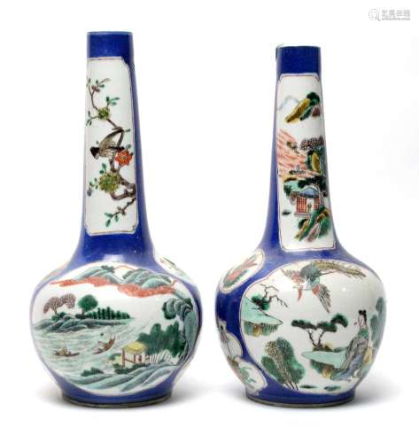 Pair of Chinese bottle vase