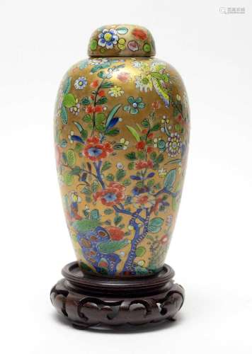 Clobbered Chinese small vase