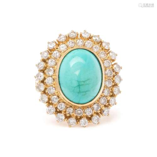 TURQUOISE AND DIAMOND RING