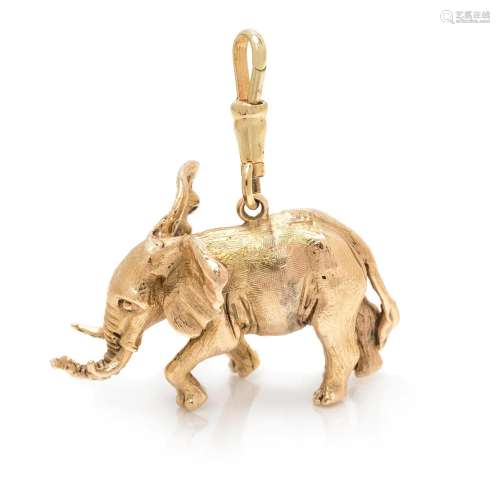 YELLOW GOLD ELEPHANT CHARM