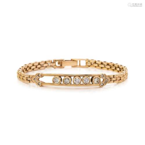 YELLOW GOLD AND DIAMOND BRACELET