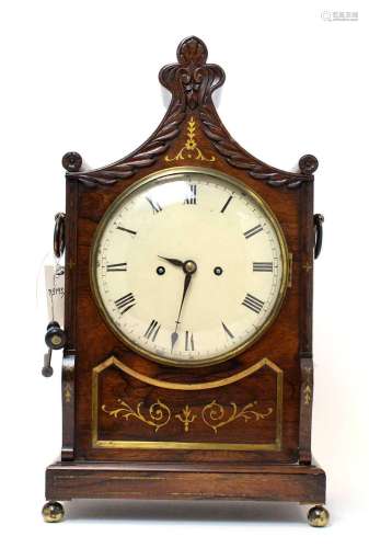 George IV inlaid bracket clock.