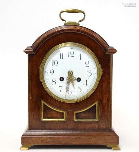 Victorian walnut mantel clock.