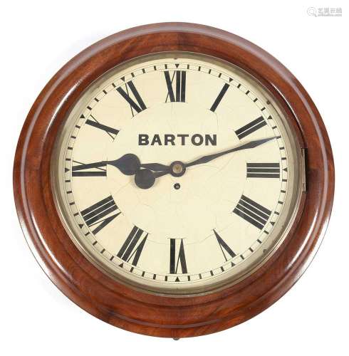 Barton: a late 19th Century mahogany wall timepiece