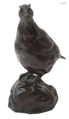 David Cemmick (1955-): a bronze grouse,