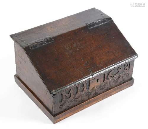 An oak bible box