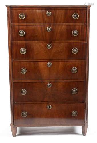 A 19th Century Continental mahogany chest