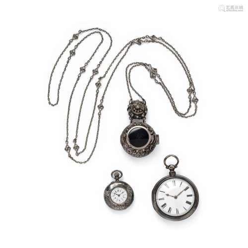COLLECTION OF SILVER POCKET WATCHES