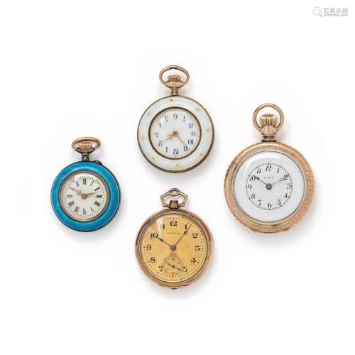 COLLECTION OF OPEN FACE POCKET WATCHES