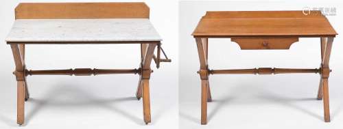 Sopwith: matching Victorian ash dressing table and washstand...