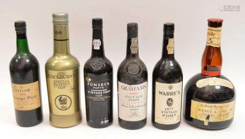 A selection of port and liqueur,