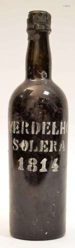 A bottle of Verdelho Solera Madeira, 1814,