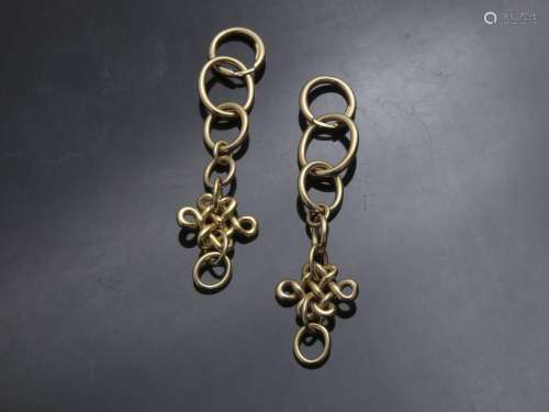 STERN, modèle "Love knot" Paire de pendants d'...