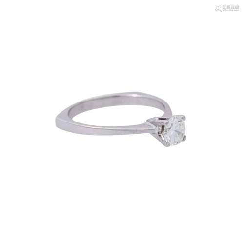 Solitär Ring mit Brillant ca. 0,60 ct,