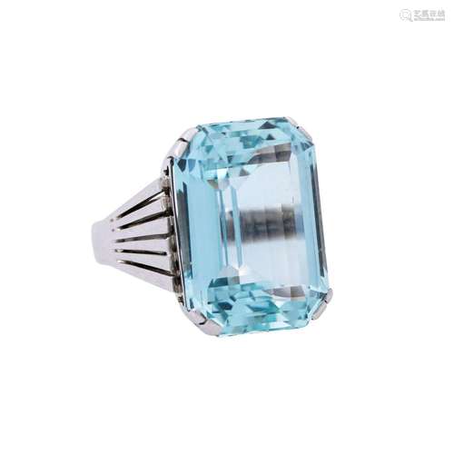 Ring mit Aquamarin von ca. 21 ct