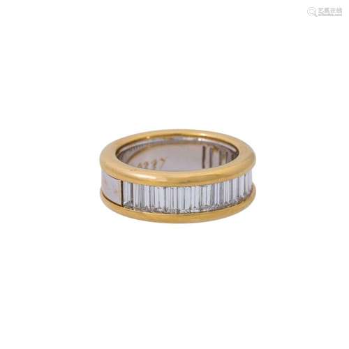 WEMPE Ring mit 22 Diamanten im Baguetteschliff von zus. ca. ...