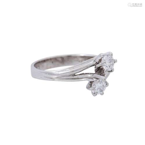 Ring mit 2 Brillanten von zus. ca. 0,5 ct,