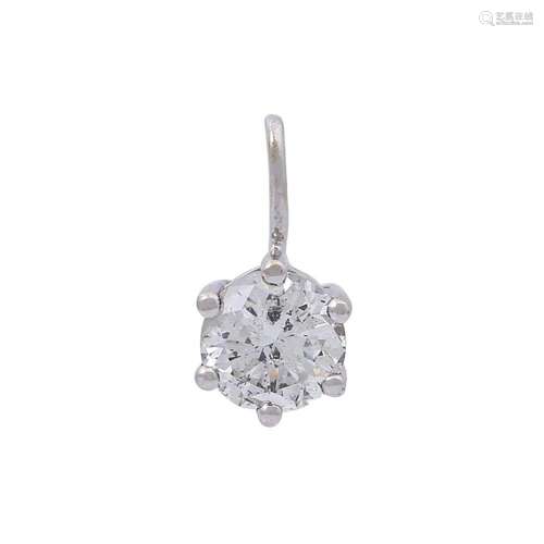 Klassischer Solitäranhänger mit Brillant von ca. 0,8 ct,