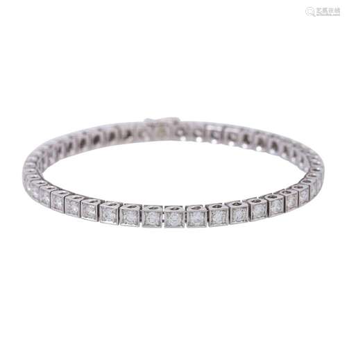 Armband mit Brillanten zus. ca. 3 ct,