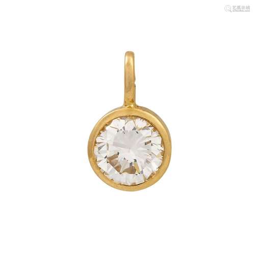 Anhänger mit Brillant ca. 0,75 ct,