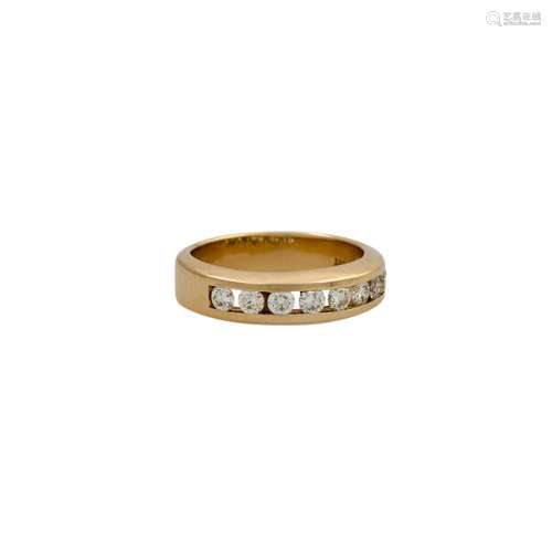 Ring mit 10 Brillanten zu. ca. 1,0 ct,