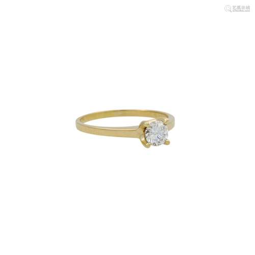 Ring mit Brillant von 0,59 ct,