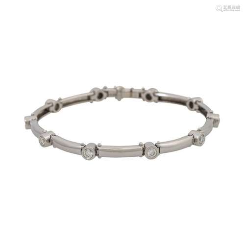 Armband mit 11 Brillanten, zus. ca. 1,1 ct,