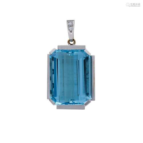 Anhänger mit feinem Aquamarin von ca. 16 ct