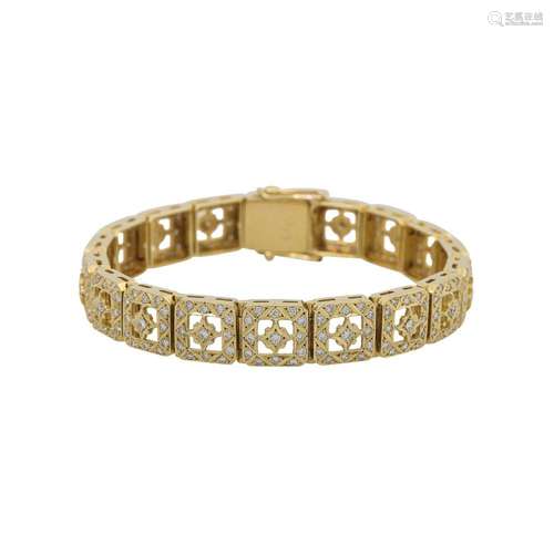 Armband mit Brillanten von zus. ca. 3,5 ct,