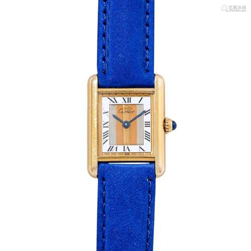 CARTIER Tank Vermeil "Trinity", Ref. 5057001. Dame...