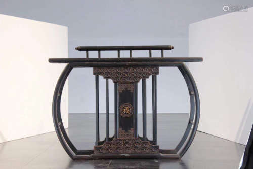 旧藏 榉木福字玄关桌