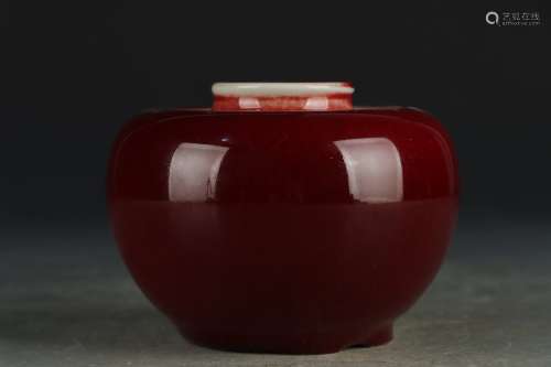 清康熙 祭红釉罐