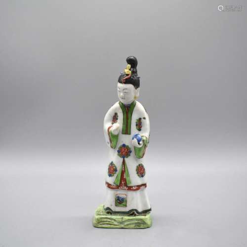 Chinese Famille Verte Figure of Court Lady