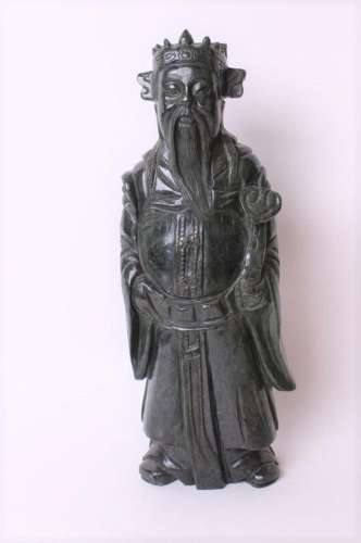 CHINE, XIXe siècle Sujet en pierre dure sculptée représentan...
