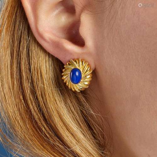 TIFFANY & SCHLUMBERGER CLIPS D'OREILLES LAPIS-LAZULI...